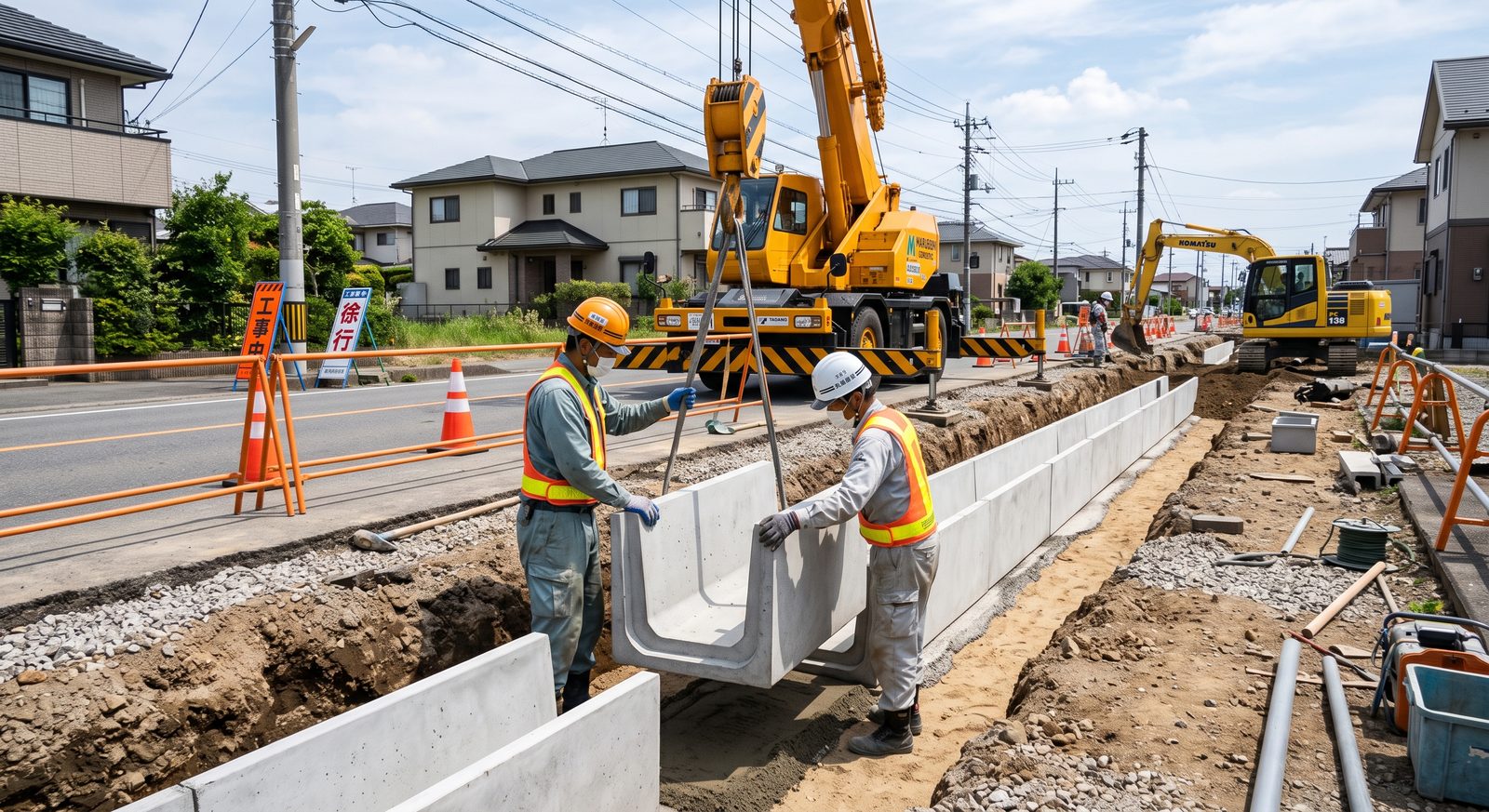 排水路整備工事（愛知県瀬戸市品野町）のイメージ画像